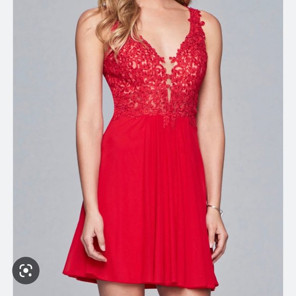 Faviana Dresses & Skirts - Faviana Red 8070